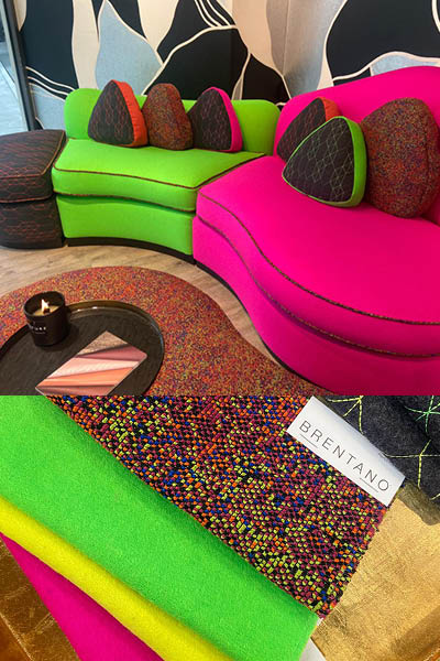 Brentano Fabrics in display in Altfiled Showroom Design Centre